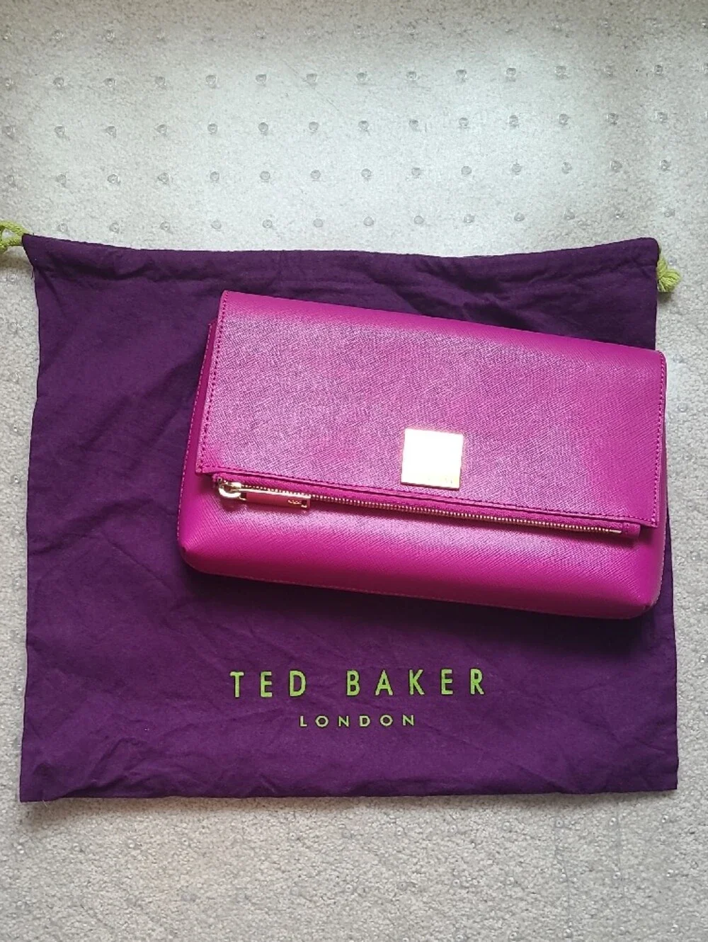 Ted Baker Convertible Clutch/Crossbody, Mid pink (Fuchsia)